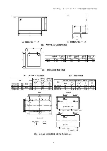 戦-19・20 ボックスカルバートの耐震設計に関する研究