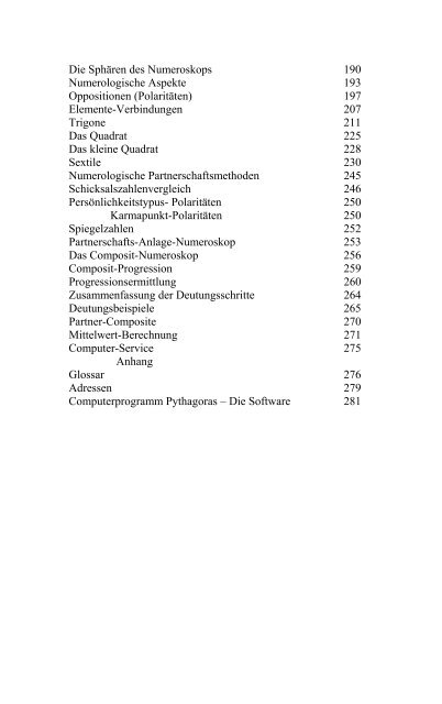 Numerologische Aspekte - Aeon Akademie