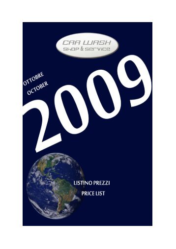 !Listino 2009 - CAR WASH Shop & Service SRL