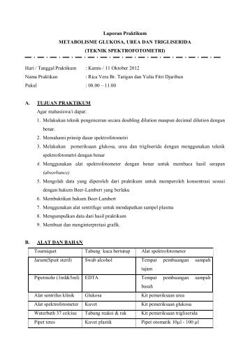 Laporan Praktikum METABOLISME GLUKOSA ... - OpenWetWare