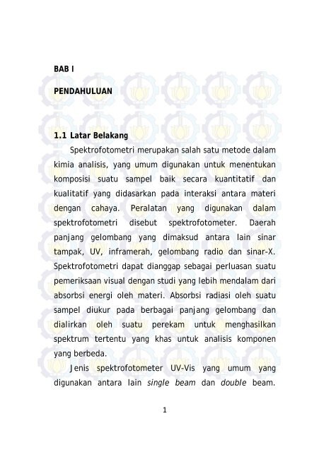 Penggunaan serat optik pada spektrofotometer UV-VIS untuk ...