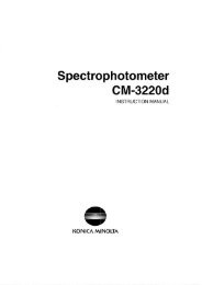 Page 1 Spectrophotometer CM-3220d INSTRUCTION MANUAL ...