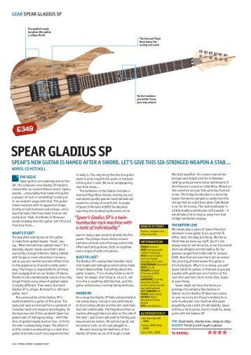 SPEAR GLADIUS SP - Amp'd Guitars