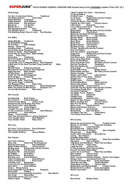 round 1 karaoke prices song list