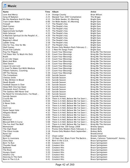 Music 16349 songs, 43:05:04:03 total time, 96.15 GB