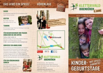 KINDER- GEBURTSTAGE - Kletterwald Ibbenbüren