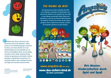 Flyer mit den Ampelinis - Mehr Sicherheit für Kinder