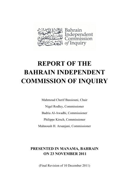 Report of the Bahrain Independent Commission of Inquiry