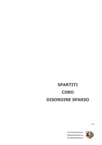 Spartiti coro Disordine Sparso