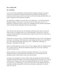 Christian domestic discipline for beginners