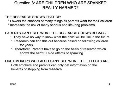SPANKING BY PARENTS: THE PRIMORDIAL VIOLENCE AND ITS ...