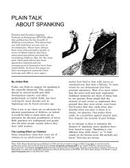 PLAIN TALK ABOUT SPANKING - Dr. Patricia Farrell