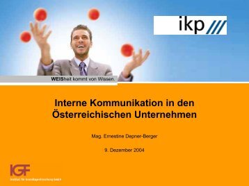 Ergebnischarts Interne Kommunikation - IGF