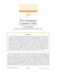 How Languages Construct Time - Psychology - Stanford University