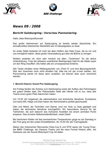 News 09 / 2008 - Histo-Cup Austria