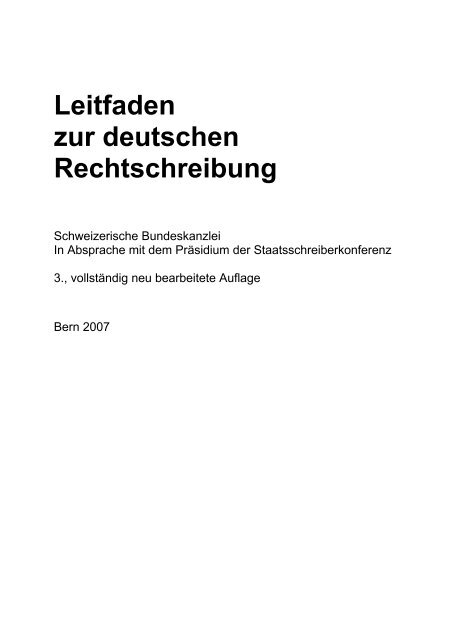 Leitfaden Zur Deutschen Rechtschreibung