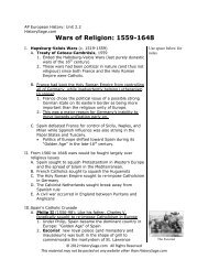 Wars of Religion: 1559-1648 - historysage.com