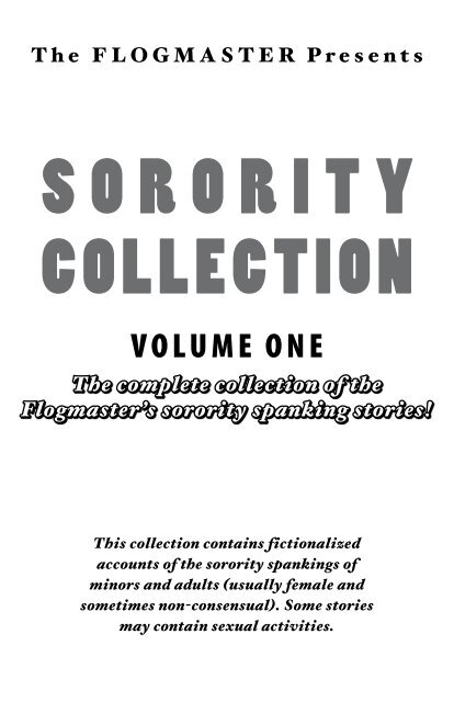 Sorority Collection - Volume 1 - The Flogmaster's Story Library