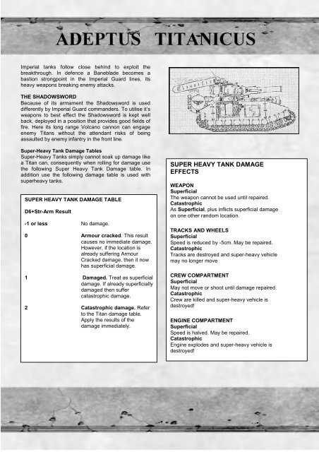 Warhammer 40k Vehicle Damage Chart