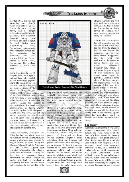 The Dornian Heresy - The Bolter and Chainsword