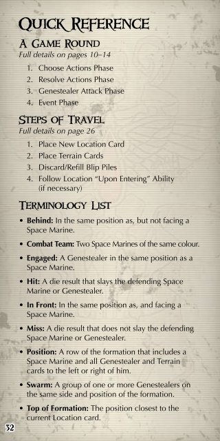 rules for Space Hulk: Death Angel - The Card - Fantasy Flight Games