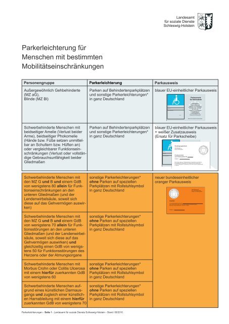 Parkerleichterung - versorgungsaemter.de