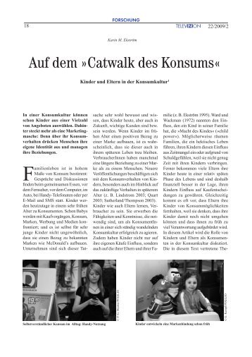 Auf dem »Catwalk des Konsums« - 1