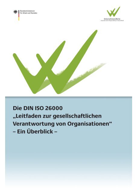 Die DIN ISO 26000 - CSR in Deutschland