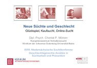 Neue Süchte und Geschlecht