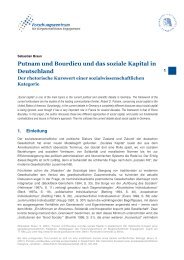 Putnam und Bourdieu und das soziale Kapital in Deutschland