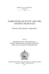 narratives of egypt and the ancient near east - The Hebrew ...