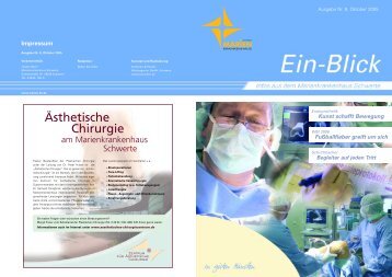 Ästhetische Chirurgie - Marienkrankenhaus Schwerte