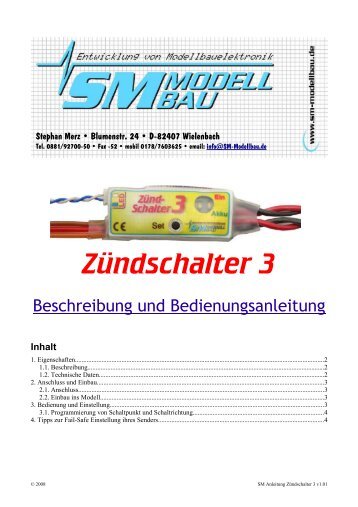 SM Anleitung Zündschalter 3 v1.01 - SM-Modellbau