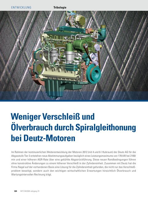 Weniger Verschleiß und Ölverbrauch durch ... - Federal-Mogul