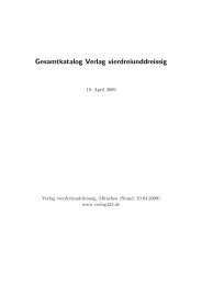 Gesamtkatalog Verlag vierdreiunddreissig - Verlag Vierdreiunddreißig