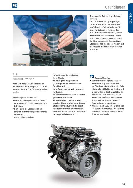 Einbau von Kolben - MS Motor Service Deutschland GmbH