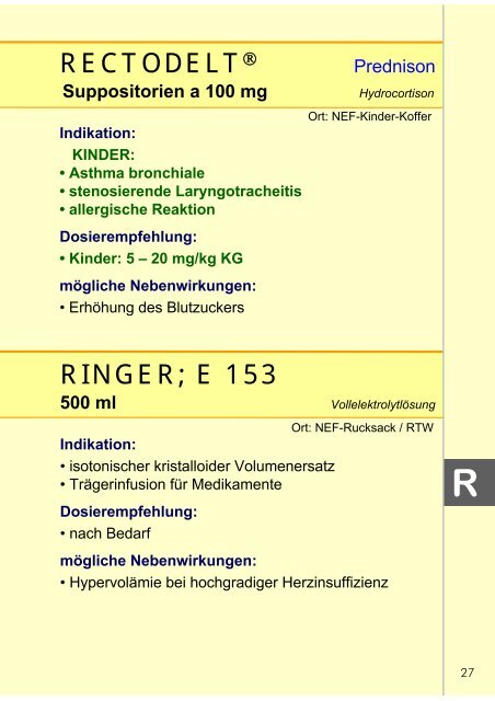 NOTFALLMEDIKAMENTE und Checklisten - Martha-Maria