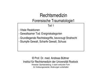 Bü 2010 2 - Institut für Rechtsmedizin - Universität Rostock