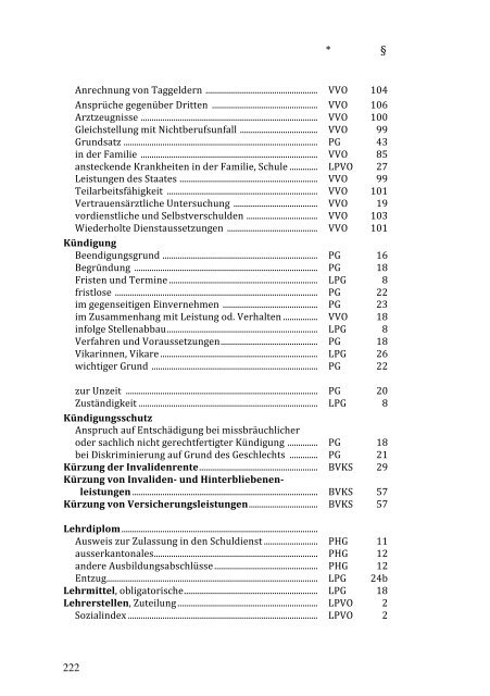 Gesetzessammlung für Lehrpersonen (graue Broschüre)