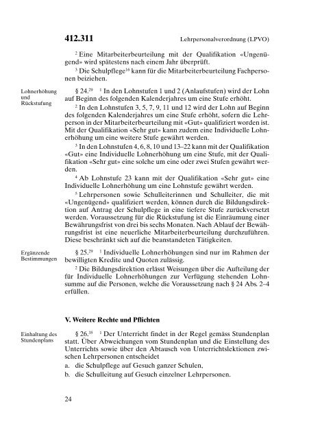 Gesetzessammlung für Lehrpersonen (graue Broschüre)