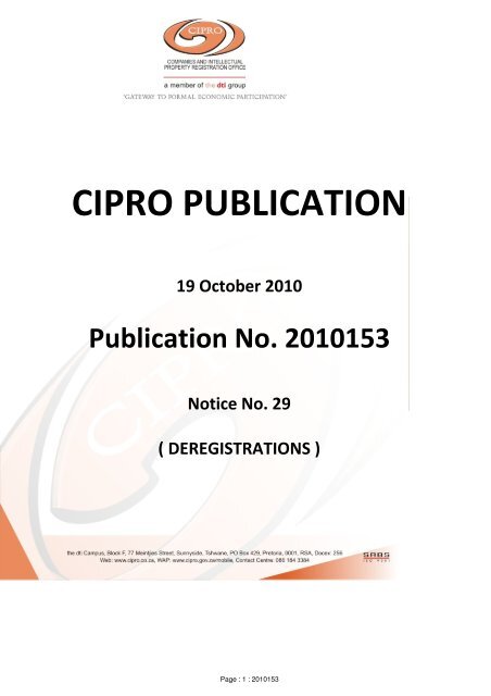 Publication No. 2010153 - Cipro
