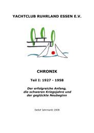 Chronik YCRE Teil I: 1927 - 1958 - Yachtclub Ruhrland Essen eV