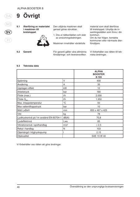 2 Beskrivning - Nilfisk PARTS - Nilfisk-Advance