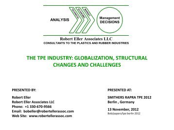 the tpe industry - Robert Eller Associates, Inc.