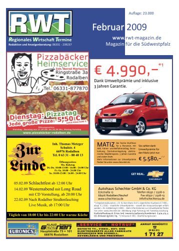 Februar - RWT - Magazin für die Südwestpfalz