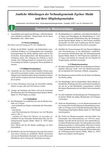 Egelner Nachrichten Dezember 2011 PDF-Dokument - Druckerei ...