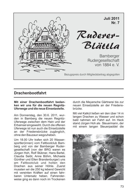 Ruderer-Blättla Nr. 7 - Bamberger Rudergesellschaft von 1884 e.V.