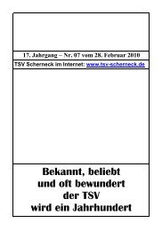 17. Jahrgang – Nr. 07 vom 28. Februar 2010 - TSV Scherneck