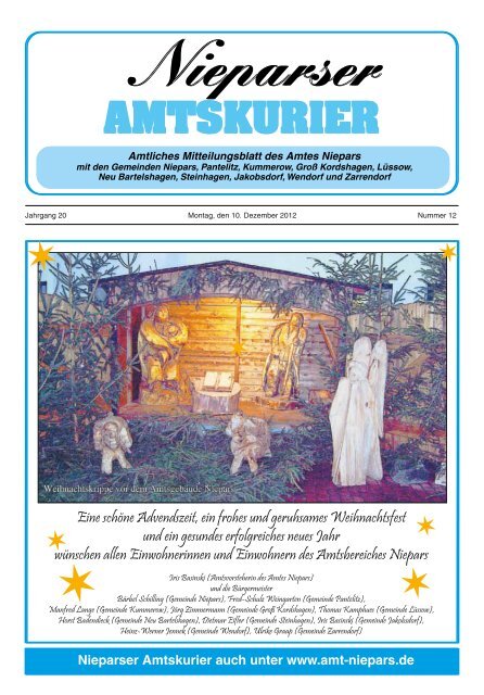 Amtskurier Dezember 2012 - Amt Niepars