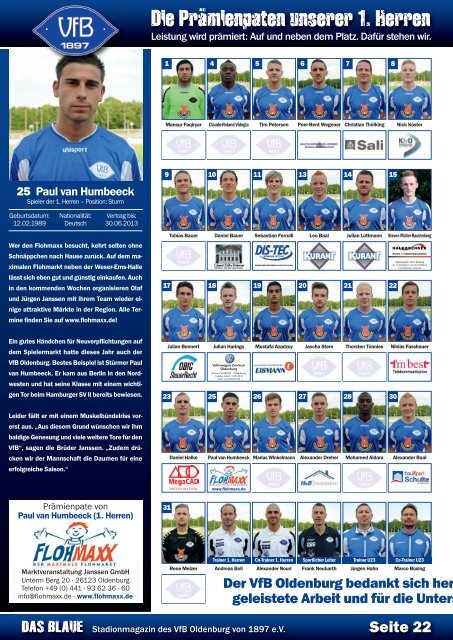 Das Blaue - Saison 2012/2013 #3 - VfB Oldenburg